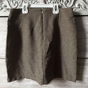 Brown Plaid Skirt